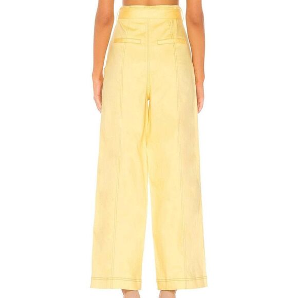 The East Order Goldie Lemon Yellow wide leg belted trouser pant NWT Womens XS - Picture 5 of 7
